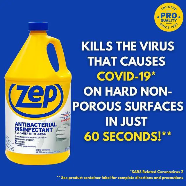 Alt view image 2 of 6 - Commercial 1041688 Antibacterial Disinfectant Cleaner with lemon , 1 gal Bottle