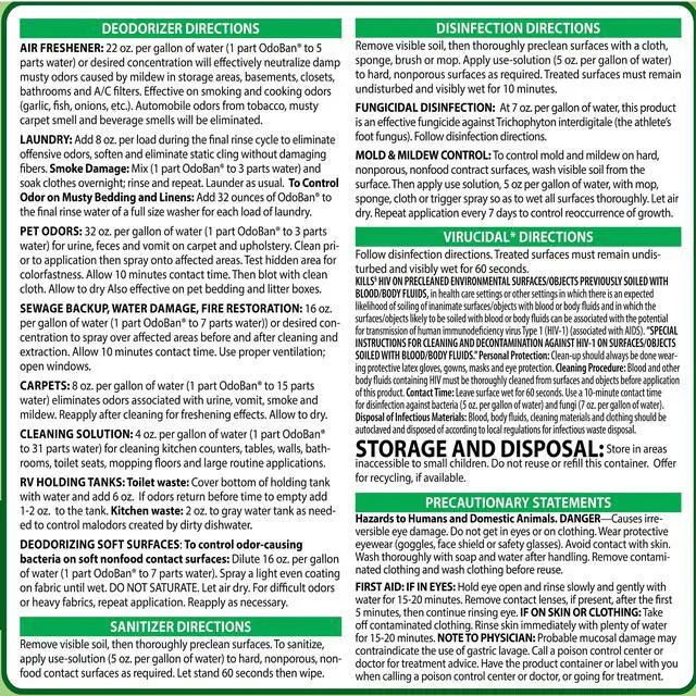 Alt view image 7 of 7 - Disinfectant Concentrate and Odor Eliminator, Made in the USA, Original Eucalyptus Scent, 2 Gallons
