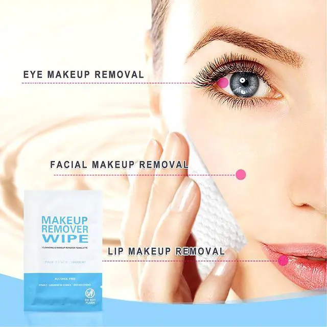 Alt view image 7 of 7 - 100 Pack Individual Makeup Remover Wipes Bulk,Individually Wrapped Face Cleansing Wipes, Travel Makeup Remover Cloth for Travel Hotel Skin Care Face Cleansing
