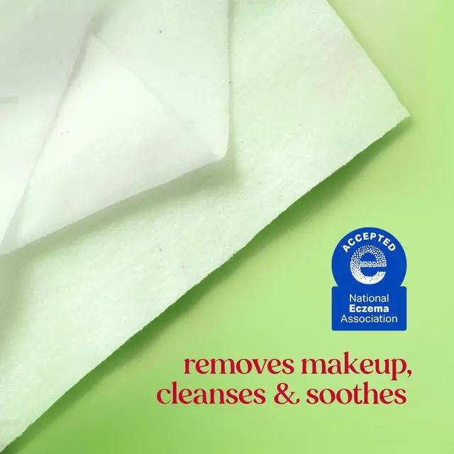 Alt view image 7 of 7 - Soothing Fragrance Free Facial Towelettes with Aloe Vera, 100 Percent Plant Based Cloth Makeup Remover Wipes for Sensitive Skin, 99 Percent Natural Origin Skin Care, 30 ct., Three Pack