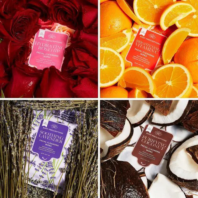 Alt view image 5 of 7 - Makeup Remover Wipes - Bulk Pack, Gentle Cleansing Wipes for Easy Makeup Removal, Mint, Rosehip, Vitamin C, Lavender & Coconut