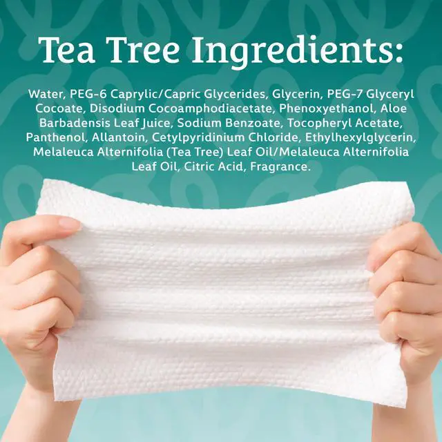 Alt view image 7 of 7 - Makeup Cleansing Wipes - Gentle and Effective Face Wipes, 50 Count (Pack of 2), Tea-Tree