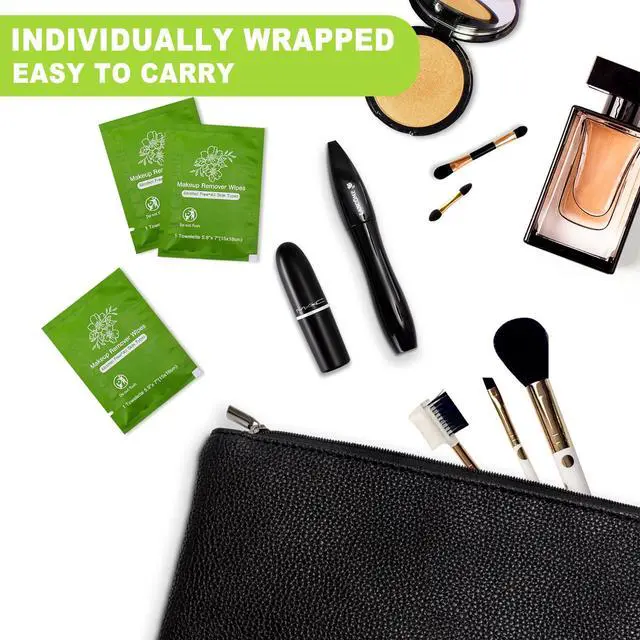 Alt view image 5 of 6 - 50 Makeup Remover Wipes Bulk Individually Wrapped Travel Makeup Wipes