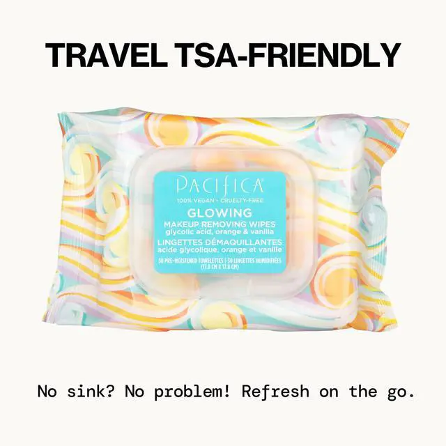 Alt view image 4 of 7 - Glowing Makeup Remover Wipes - with Glycolic Acid for AHA Exfoliating and Facial Cleansing - No Rinse Face Cleaning Towelettes - Dermatologist Tested, 30 Count
