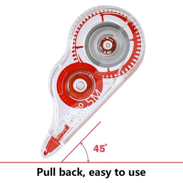 Alt view image 4 of 5 - White Correction Tape, For school, Office (12pack, 5M/196"x0.2", Red)
