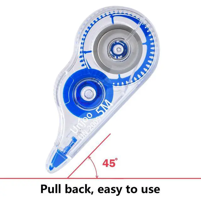Alt view image 4 of 4 - White Correction Tape, For school, Office, 12pack, 5M/196"x0.2",Blue