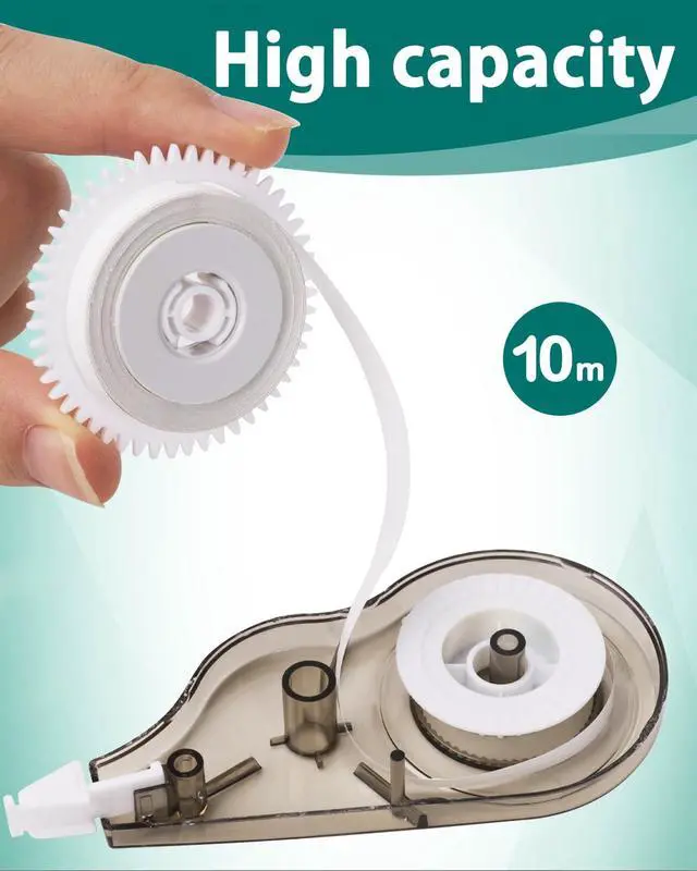 Alt view image 5 of 7 - Dynta Correction Tape 28 Pack, White Mistake Out, Transparent Dispenser, 1/5 Inch X 32.8 Ft (5mmx10m), Correction Supplies Ergonomic Design Instant Fixes