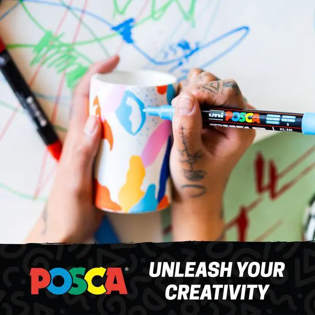Alt view image 7 of 7 - Posca Acrylic Paint Marker Set, Fine