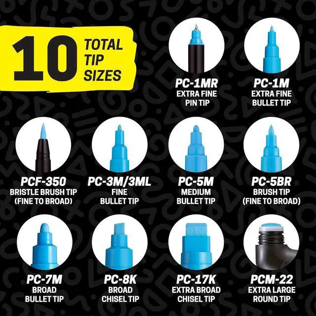 Alt view image 7 of 7 - Uni Posca Paint Markers, 3M Fine Point Acrylic Paint Pens with Reversible Tips, Art Supplies For Gifts, Decorations Fabric, Metal, Glass, Wood and Canvas, 8 Pack