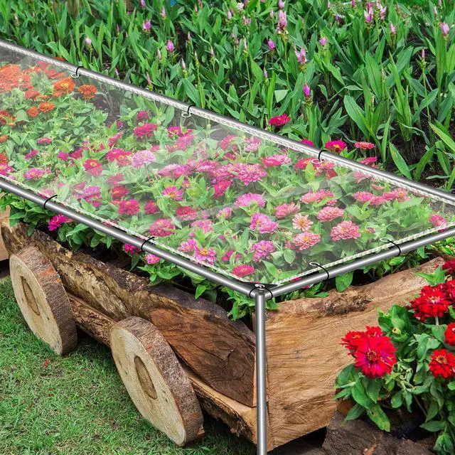 Alt view image 3 of 7 - Clear Tarps Heavy Duty Waterproof, 15Mil Transparent PVC Vinyl Tarpaulin with Grommets, Ropes, Reinforced Edge, Tear-Resistant, Anti-UV for Greenhouse, Patio, Garden, Porch, Pavilion, Outdoor