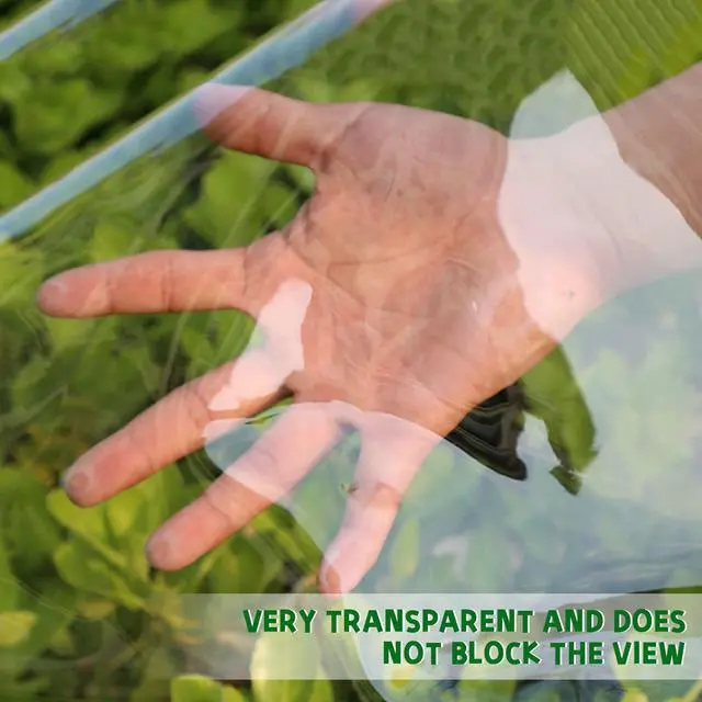 Alt view image 7 of 7 - Clear Tarps Heavy Duty Waterproof, 15Mil Transparent PVC Vinyl Tarpaulin with Grommets, Ropes, Reinforced Edge, Tear-Resistant, Anti-UV for Greenhouse, Patio, Garden, Porch, Pavilion, Outdoor
