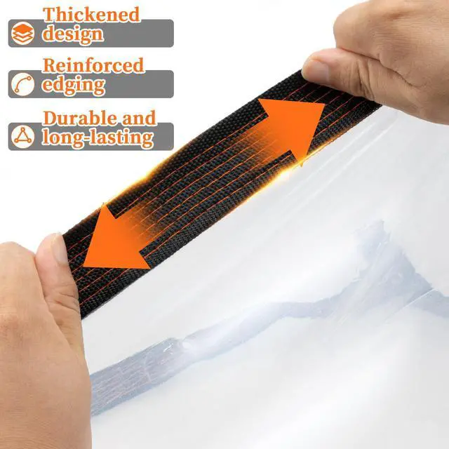 Alt view image 5 of 7 - ZYP 8x10 FT Heavy Duty Clear Waterproof Tarps Outdoor Garden Rainproof Covering,Clear Vinyl Tarp with Grommets,Transparent Waterproof Tarpaulin for Covering Henhouse Porch Canopy Plant Camping