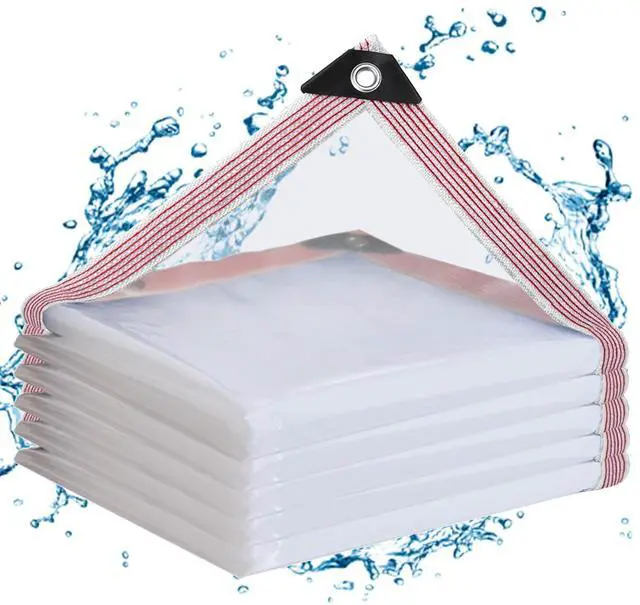 Main image of Welacymet Clear Vinyl Tarp 4x6ft,10 Mil UV Resistant Waterproof Cover