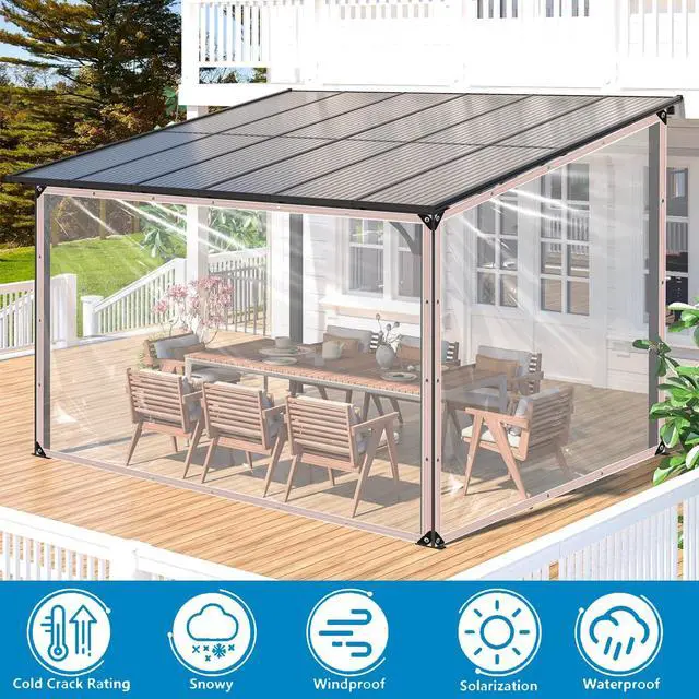 Alt view image 2 of 7 - Welacymet Clear Vinyl Tarp 4x6ft,10 Mil UV Resistant Waterproof Cover