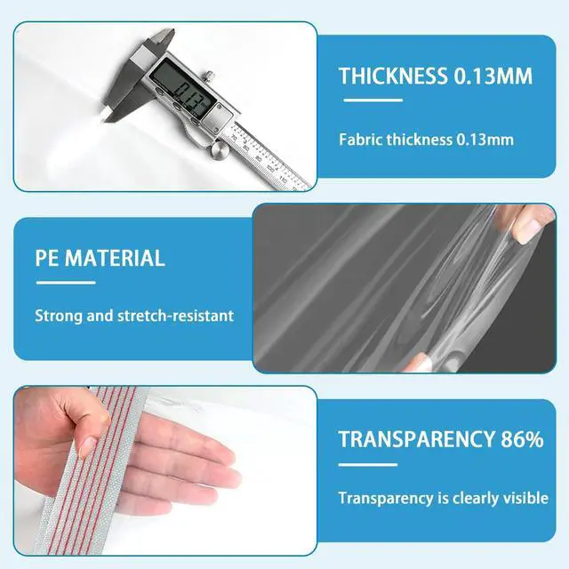 Alt view image 4 of 7 - Welacymet Clear Vinyl Tarp 4x6ft,10 Mil UV Resistant Waterproof Cover
