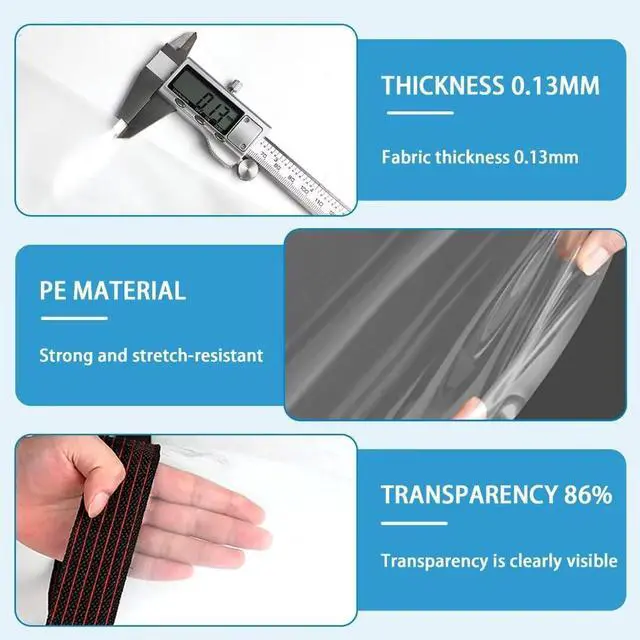 Alt view image 4 of 7 - Welacymet Clear Tarp Heavy Duty Waterproof,90% Transparent with Grommets