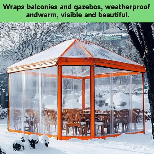 Alt view image 6 of 7 - EASTARP 3'x6' 20 Mil Heavy Duty Clear Vinyl PVC Tarp,UV Resistant Glass Tarps Transparent Tarpaulin with Grommets&Reinforced Edges,Suit for Plant Greenhouse Balcony Garden Pet Hutch Roof,Full Size