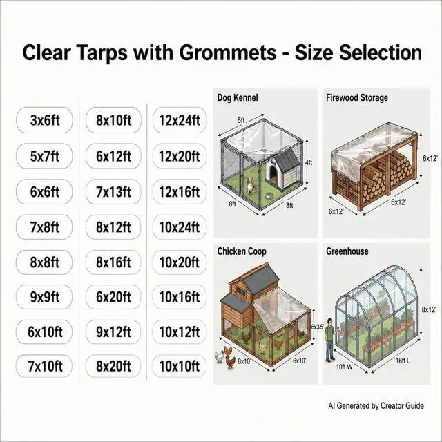 Alt view image 6 of 7 - Clear Tarp with Grommets,3x6ft Transparent Heavy Duty Water Resistant Tarp Cover with Reinforced Edge,14Mil Thickened Tear Resistant PVC Vinyl Tarpaulin Enclosure for Patio,Porch and Outdoor