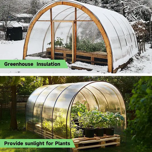 Alt view image 7 of 7 - EASTARP 3'x6' 20 Mil Heavy Duty Clear Vinyl PVC Tarp,UV Resistant Glass Tarps Transparent Tarpaulin with Grommets&Reinforced Edges,Suit for Plant Greenhouse Balcony Garden Pet Hutch Roof,Full Size