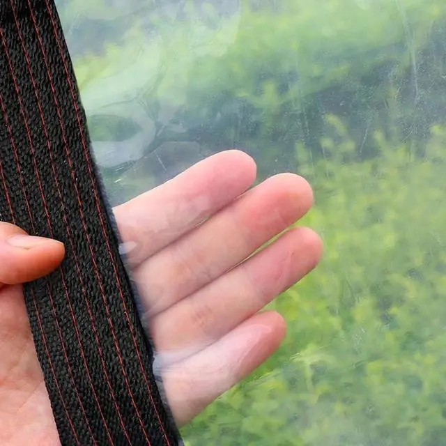 Alt view image 3 of 7 - Clear Tarp - Heavy Duty Waterproof 8x10FT Plastic Tarps with Grommets Clear Vinyl Tarps for Outdoor Porches Transparent Tarpaulin for Patio Enclosure Roofs Greenhouse Plant Chicken Coop Cover
