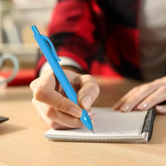 Alt view image 5 of 7 - InkSlick 208 Pack Blue Pens - Bulk Pens, Medium Point Ballpoint Pens, Smooth Ink, 1.0MM Retractable Click Pen for Waitress, Server, Office Blue Ink