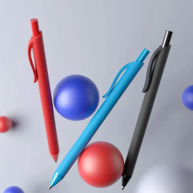 Alt view image 7 of 7 - InkSlick 208 Pack Blue Pens - Bulk Pens, Medium Point Ballpoint Pens, Smooth Ink, 1.0MM Retractable Click Pen for Waitress, Server, Office Blue Ink