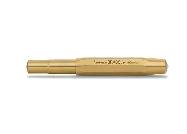 Alt view image 2 of 6 - Kaweco BRASS SPORT Gel/Ballpoint Pen I Pen Including 0.7 mm Rollerball Pen Refill for Left-Handed and Right-Handed Users in Classic Design with Ceramic Ball I Gel Rollerball 13.0 cm