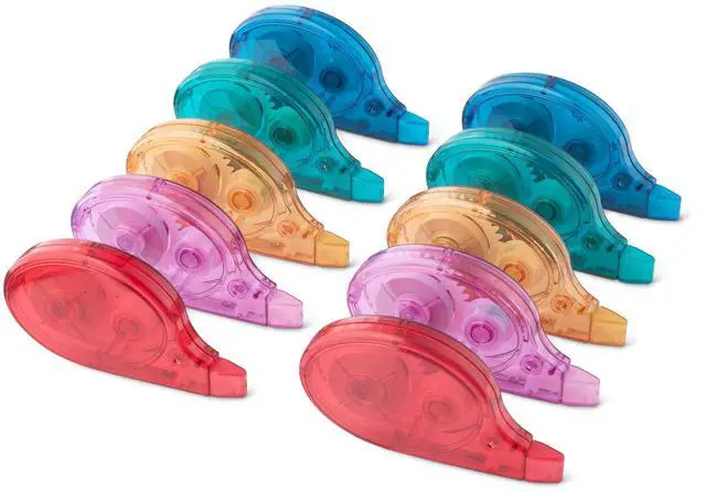 Main image of White-Out Correction Tape with Dispenser, Clean and Easy to Use, 39.3ft, 10-Pack, Tear-Resistant Tape for Office or School Supplies