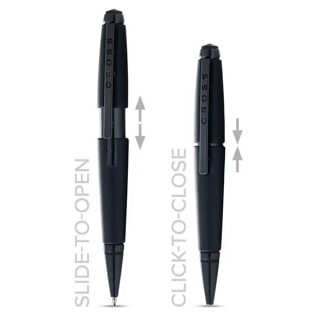 Alt view image 3 of 7 - Cross Edge Matte Black Lacquer Gel Rollerball Pen