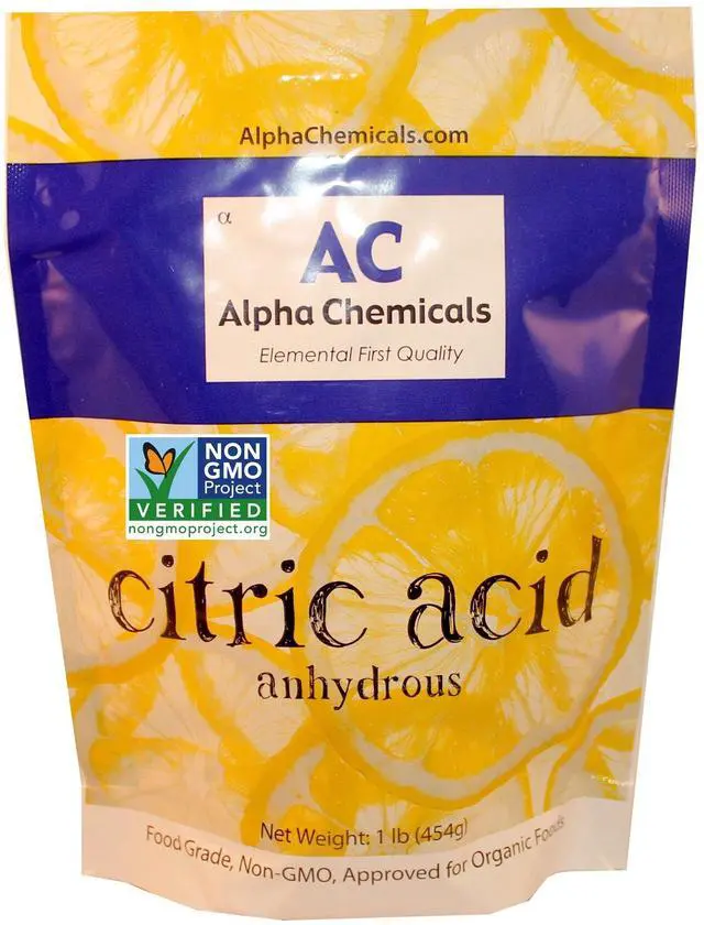 Main image of Alpha Chemicals Non-GMO Project Verified Citric Acid - 1 Pound Organic