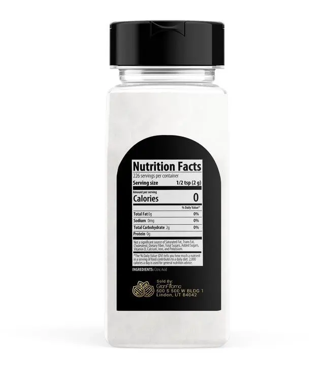 Alt view image 2 of 2 - GranAroma Citric Acid, Food Preservative, Baking & Cleaning (16 Ounce)