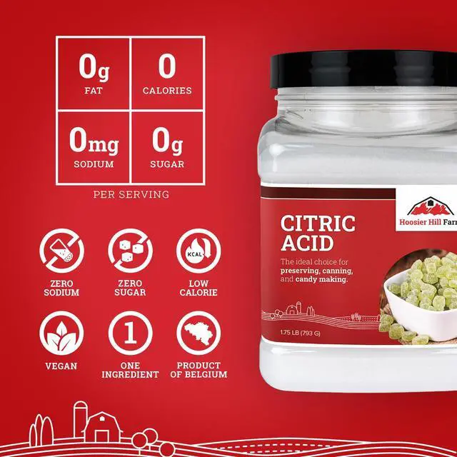 Alt view image 2 of 7 - Hoosier Hill Farm Citric Acid, 1.75LB (Pack of 1)