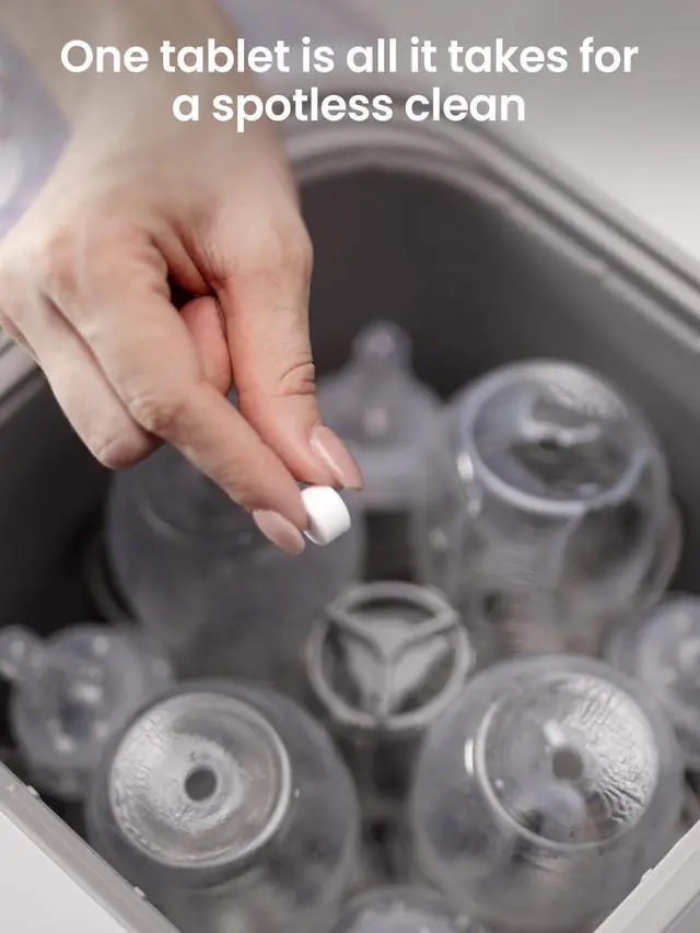 Alt view image 4 of 7 - GROWNSY Bottle Washer Detergent Tablets, 130 Count, Deep Cleaning, Compatible with All Brands of Baby Bottle Washers, Removes Milk Residue, Grease & Odor from Bottles and Pump Parts