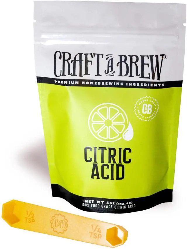 Main image of Craft A Brew - Citric Acid - Food Grade - For At Home Brewing - For Wines, Meads & Hard Ciders - Enhances Fruit-Forward Flavors & Sharpens Acidity - Add After Fermentation is Complete - 4 oz Package