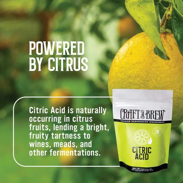 Alt view image 4 of 5 - Craft A Brew - Citric Acid - Food Grade - For At Home Brewing - For Wines, Meads & Hard Ciders - Enhances Fruit-Forward Flavors & Sharpens Acidity - Add After Fermentation is Complete - 4 oz Package