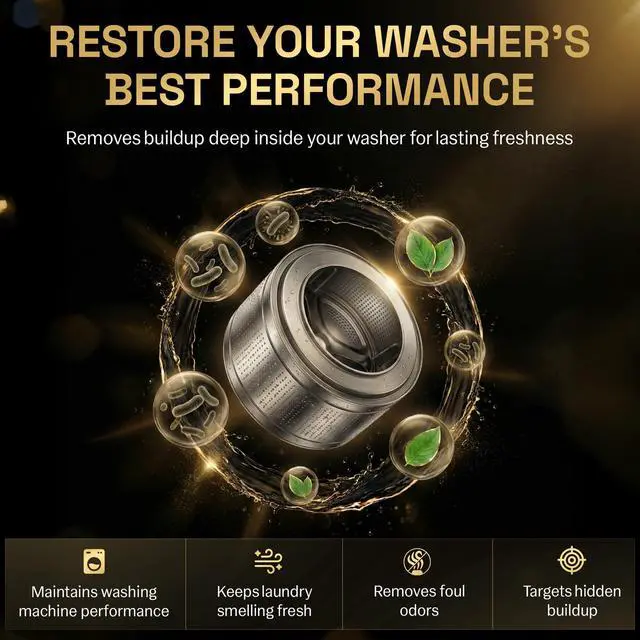 Alt view image 3 of 7 - Zyro Washing Machine Cleaner Tablets 24 Pack | Deep Cleaning Washer Cleaner & Descaler | Cleans Drum, Tub Seal & Gasket | HE Front Load & Top Load Washer | 1 Year Supply