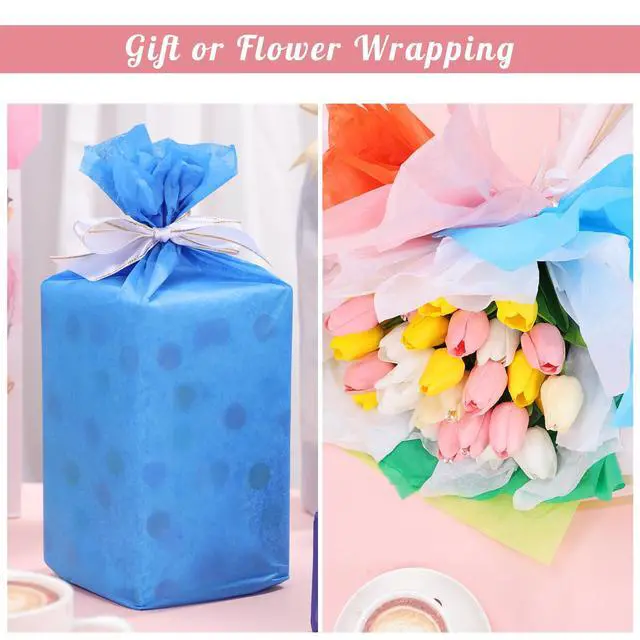 Alt view image 4 of 6 - woric 160 Sheets Tissue Paper for Gift Bags 20 X 14 Inches Multicolor Gift Tissue Paper Bulk for Crafts Flowers Wrapping Art Projects Birthday Party Decorations