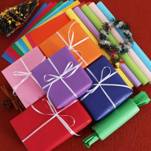 Alt view image 2 of 3 - BEISHIDA 100 Sheets Tissue Paper Bulk, 20 Colors 14 x 20 Inch Wrapping Tissue Paper for Gift Bags, Colored Tissue Paper Bulk for Packaging Birthday Wedding Graduation Party Flower Decoration