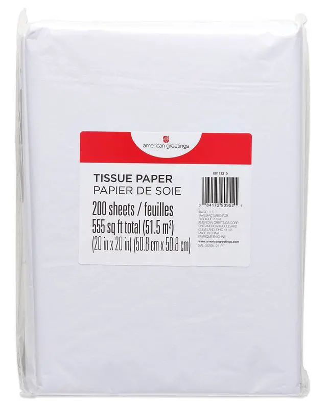 Alt view image 6 of 7 - American Greetings Bulk White Tissue Paper (200 Sheets, 20" x 20") for Birthdays, All Occasions, Christmas, Valentine's Day, Gift Bags, Boxes, Gift Wrap, Crafts, Paper Flowers, Pom Poms, and More