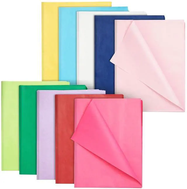 Main image of Colorful Tissue Paper for Gift Bags and Wrapping - 120 Sheets - Wrapping Paper Sheets for Presents & Supplies (10 Colors, 26" L x 19.8" W)