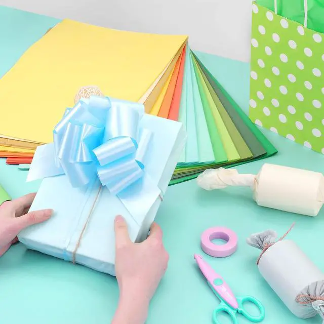Alt view image 7 of 7 - TUXIYA 200 PCS Tissue Paper,14" X 20" Colored Tissue Paper for Packaging, 40-Color Tissue Paper Bulk for Gift Bags,Crafts,Birthday Party Decoration and Wedding