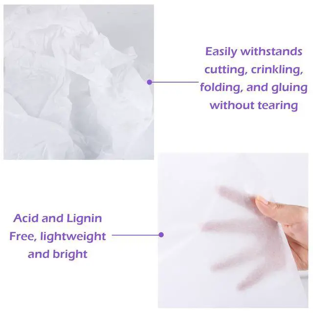 Alt view image 3 of 7 - Simetufy 115 Sheets 20x30 White Tissue Paper for Gift Bags