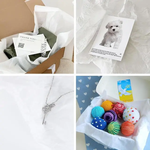 Alt view image 7 of 7 - Simetufy 115 Sheets 20x30 White Tissue Paper for Gift Bags