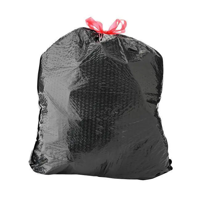 Alt view image 2 of 7 - 30 Gallon Flextra Strength Multipurpose Drawstring Trash Bags, 20% Post Consumer Recycled Material, Tear Resistant, Black, 50 Count