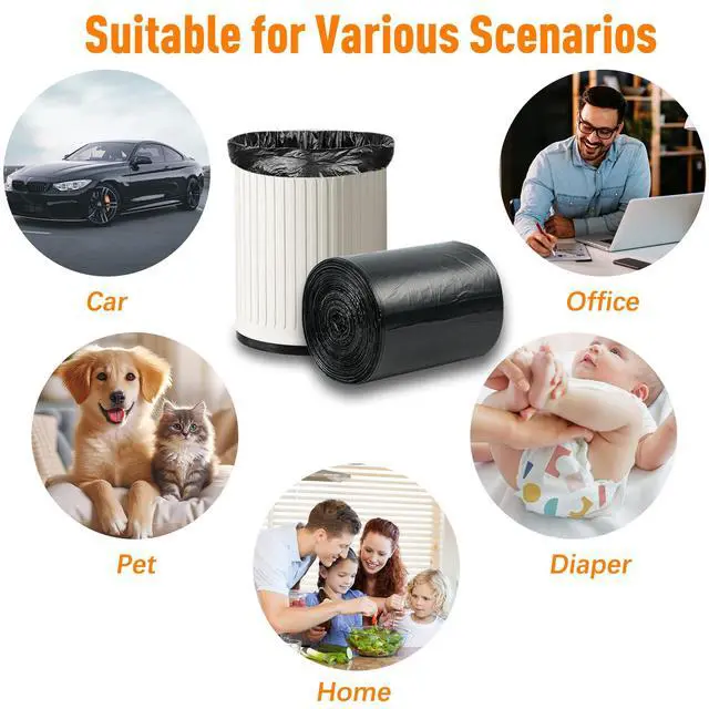 Alt view image 3 of 6 - O2frepak 33 Gallon Tall Tear-Resistant Trash Bags,Heavy Duty,Tastless and 80x100cm Black Garbage Bags (30 Count,80x100cm)