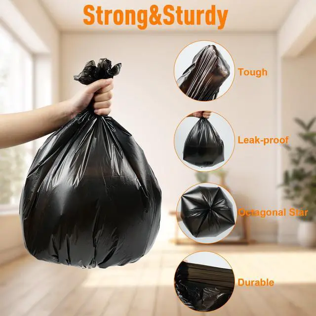 Alt view image 5 of 6 - O2frepak 33 Gallon Tall Tear-Resistant Trash Bags,Heavy Duty,Tastless and 80x100cm Black Garbage Bags (30 Count,80x100cm)