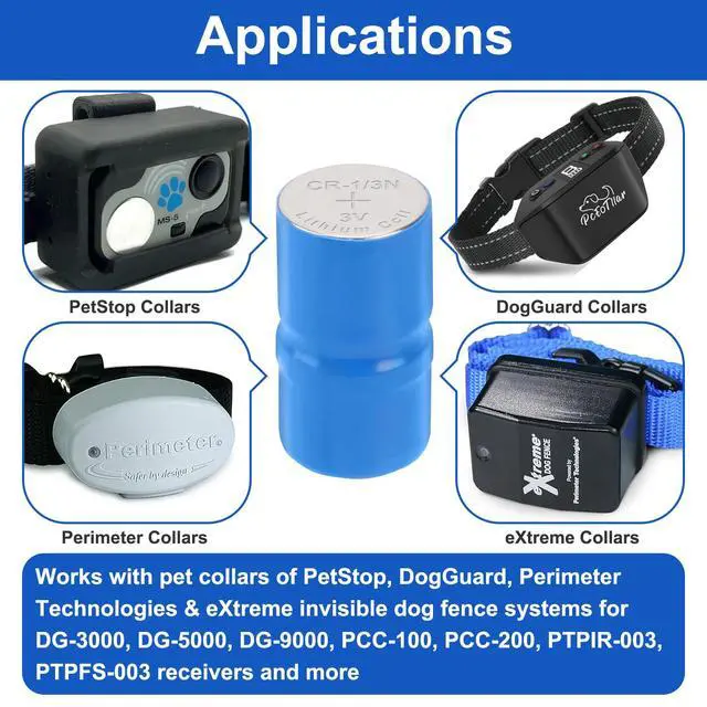 Alt view image 3 of 6 - JOXIYECLTL 2CR1/3N 6V Lithium Batteries for Pet Stop, Dog Guard, Perimeter and Extreme Dog Collars(5PCS)