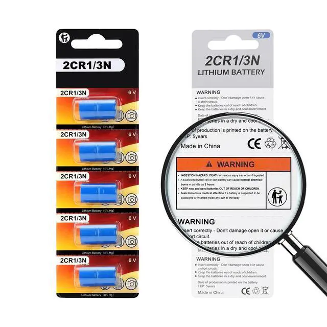 Alt view image 6 of 6 - JOXIYECLTL 2CR1/3N 6V Lithium Batteries for Pet Stop, Dog Guard, Perimeter and Extreme Dog Collars(5PCS)