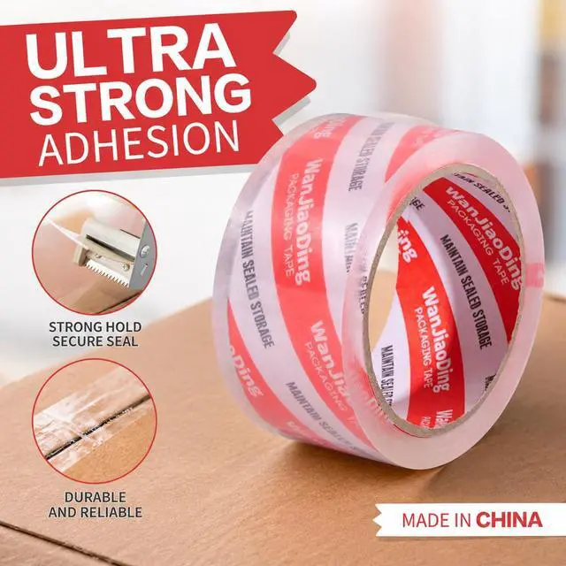 Alt view image 5 of 7 - WanJiaoDing Packing Tape Refills, Clear, Packaging Tape Heavy Duty Designed for Moving, Shipping and Packing, Mailing,1.88" x 60 yds, 1 Rolls