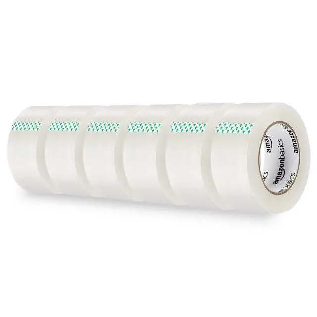 Alt view image 2 of 7 - Strong Adhesive Packing Tape for Moving Boxes, Shipping and Sealing, Clear, 1.88" x 109 Yards, 6-Pack, Total 654 Yards